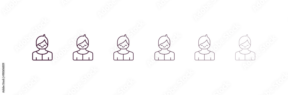 small boy outline icon. Linear vector from people concept. 6 different line style small boy icon included thin, light, regular, medium, bold, black small boy outline icon. Linear vector from people concept. 6 different line style small boy icon included thin, light, regular, medium, bold, black