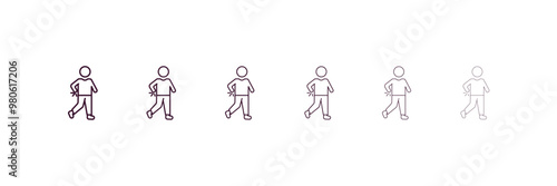 spindle outline icon. Linear vector from people concept. 6 different line style spindle icon included thin, light, regular, medium, bold, black