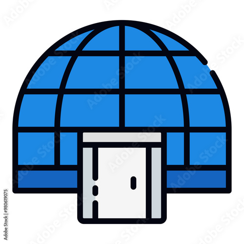Dome filled line icon