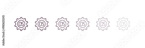 operating system outline icon. Linear vector from programming concept. 6 different line style operating system icon included thin, light, regular, medium, bold, black