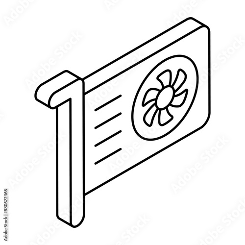 Premium download icon of graphic card 