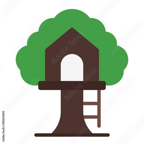 Treehouse flat icon