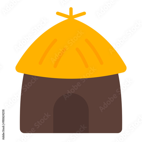 Hut flat icon