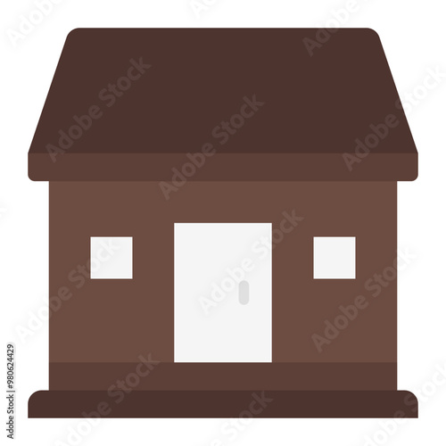 Bungalow flat icon
