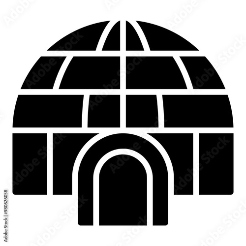 Igloo glyph icon