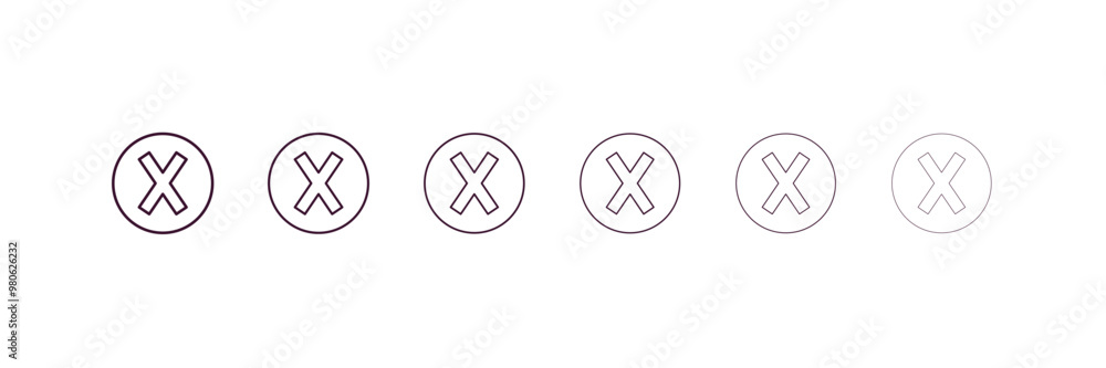 cross outline icon. Linear vector from religion concept. 6 different line style cross icon included thin, light, regular, medium, bold, black cross outline icon. Linear vector from religion concept. 6 different line style cross icon included thin, light, regular, medium, bold, black