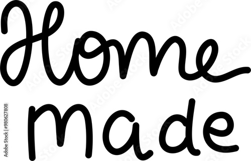Cute lettering of Home Made