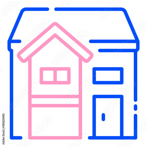 Tudor House line duo tone icon