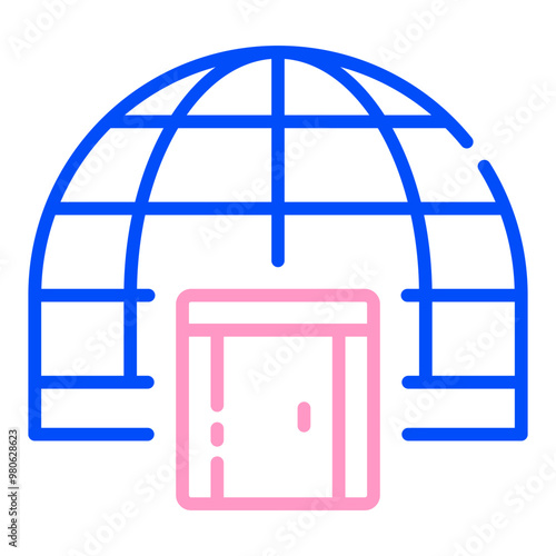 Dome line duo tone icon