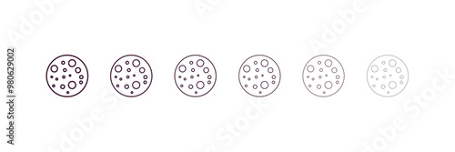 pita bread outline icon. Linear vector from restaurant concept. 6 different line style pita bread icon included thin, light, regular, medium, bold, black