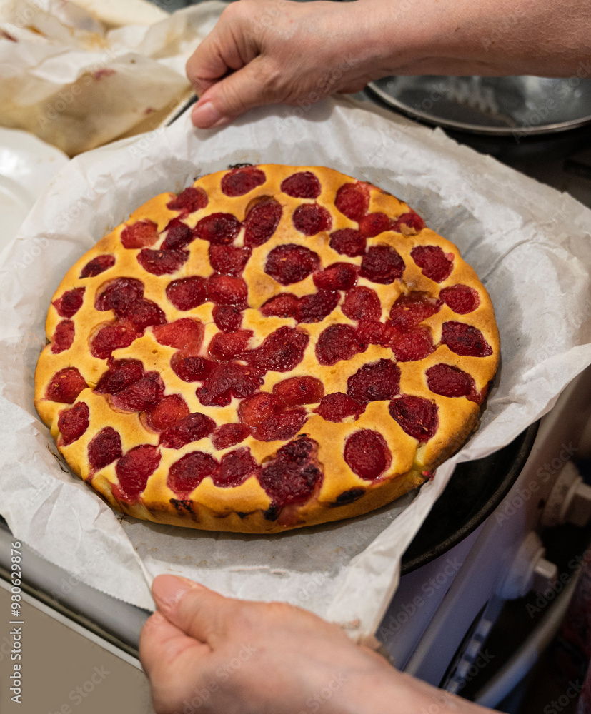 Homemade strawberry pie