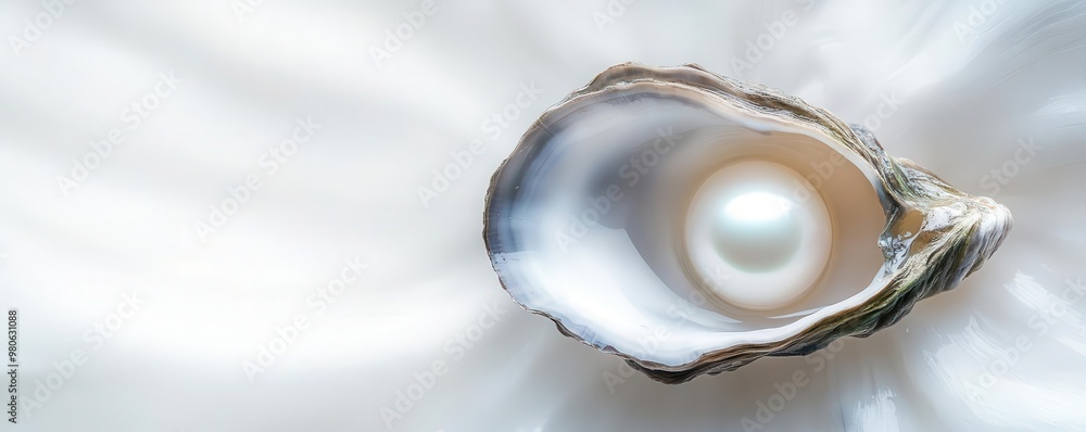 Embryo depicted as a pearl within an oyster, symbolizing new life within protection, Embryo, Nature's Treasure Embryo depicted as a pearl within an oyster, symbolizing new life within protection, Embryo, Nature's Treasure