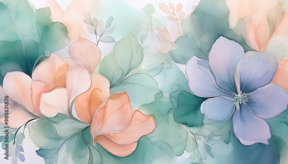 Soft pastel floral art Soft pastel floral art