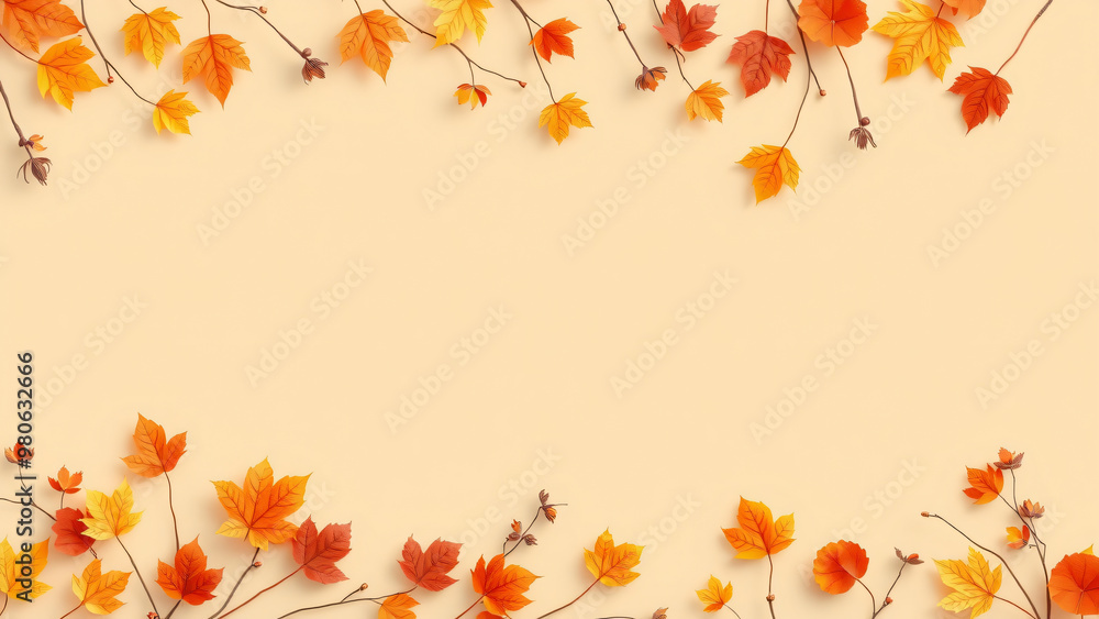 Fall sale banner template on a beige background with copy space for the online promotion of autumn products, shopping mall offer, Autumn shopping concept, Fall sale banner template on a beige background with copy space for the online promotion of autumn products, shopping mall offer, Autumn shopping concept,