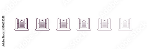 daily specials board outline icon. Linear vector from tools concept. 6 different line style daily specials board icon included thin, light, regular, medium, bold, black