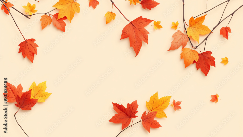Fall sale banner template on a beige background with copy space for the online promotion of autumn products, shopping mall offer, Autumn shopping concept, Fall sale banner template on a beige background with copy space for the online promotion of autumn products, shopping mall offer, Autumn shopping concept,