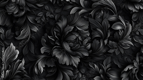 Wallpaper Mural High Detailed Grunge Background for Tattoo Studio Header Featuring Black Ink Textures and Intricate Tribal Patterns Torontodigital.ca