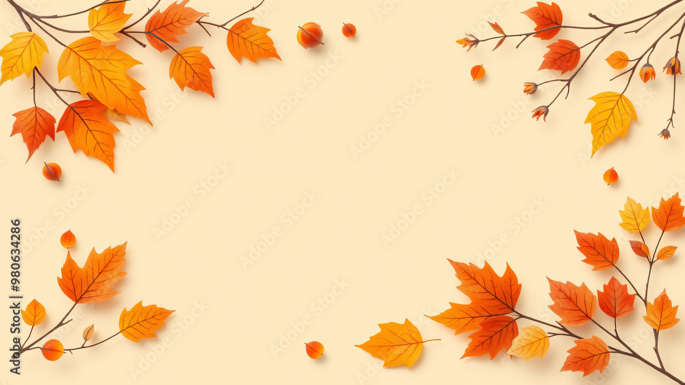 Fall sale banner template on a beige background with copy space for the online promotion of autumn products, shopping mall offer, Autumn shopping concept, Fall sale banner template on a beige background with copy space for the online promotion of autumn products, shopping mall offer, Autumn shopping concept,