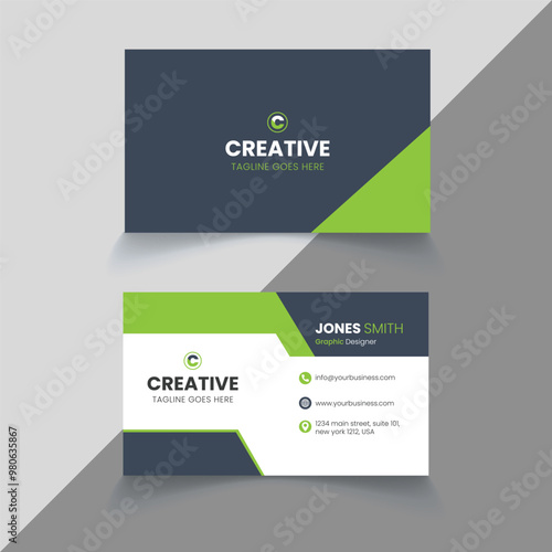 Vector creative clean modern business card