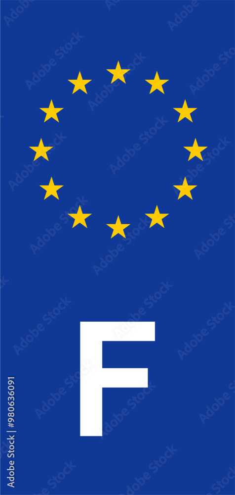 French Euroband on EU License Plate: A Symbol of French Vehicles Registered in the European Union French Euroband on EU License Plate: A Symbol of French Vehicles Registered in the European Union