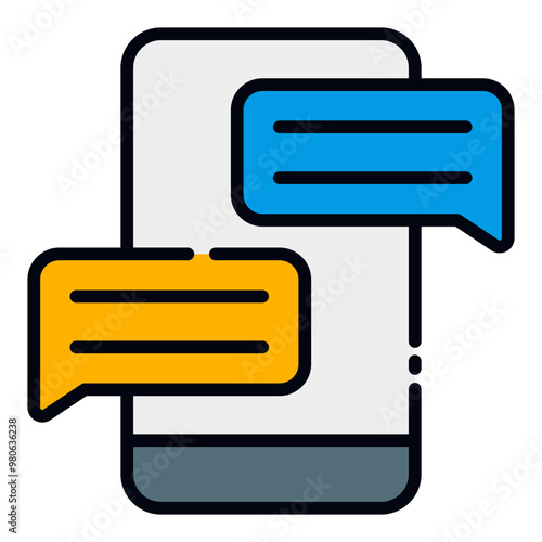 Team Chat filled line icon