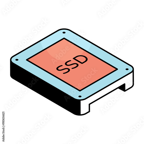 Modern design icon of ssd