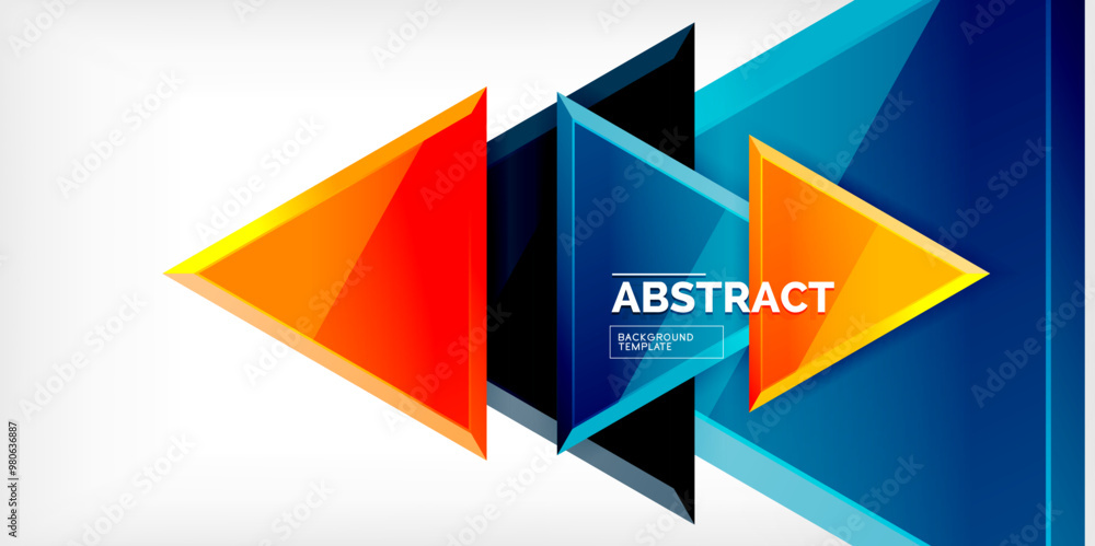 Abstract background - glossy triangles. Vector Illustration For Wallpaper, Banner, Background, Card, Book Illustration, landing page Abstract background - glossy triangles. Vector Illustration For Wallpaper, Banner, Background, Card, Book Illustration, landing page