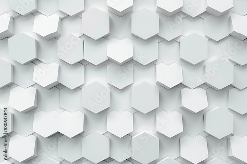 Hexagon background. Wide white honeycomb texture. Neutral web template. Minimal clean design. Simple geometric backdrop. Vector illustration