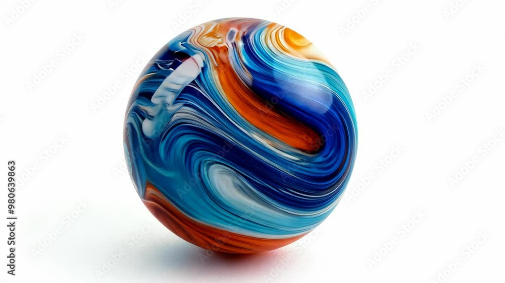 Colorful swirling marble creation in a bright studio setting showcasing unique patterns and vibrant colors Colorful swirling marble creation in a bright studio setting showcasing unique patterns and vibrant colors