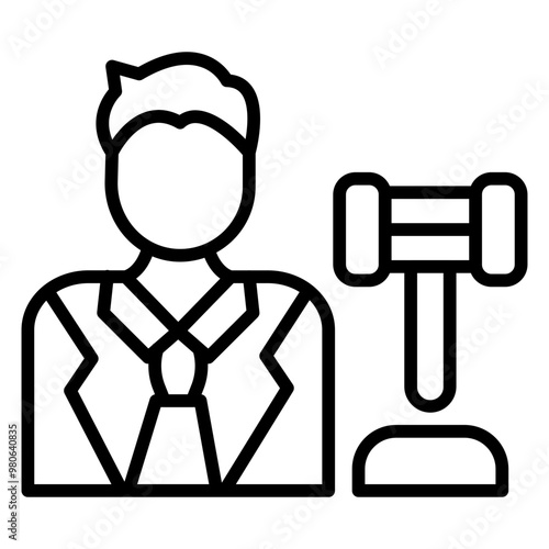 Judge icon style