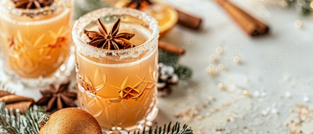 Vanilla tea. sweet and tangy Winter cocktail or mocktail. Christmas or New Year Vanilla Chai Cocktail.cold weather drink. Fall and winter drink. copy space , image or winter holiday menu, recipe. Vanilla tea. sweet and tangy Winter cocktail or mocktail. Christmas or New Year Vanilla Chai Cocktail.cold weather drink. Fall and winter drink. copy space , image or winter holiday menu, recipe.