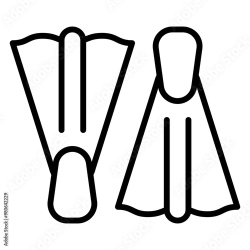 Diving Flippers icon style