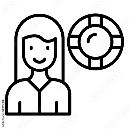 Lifeguard Female icon style