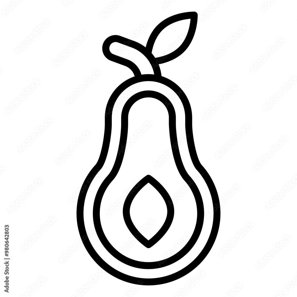 Avocado icon style Avocado icon style