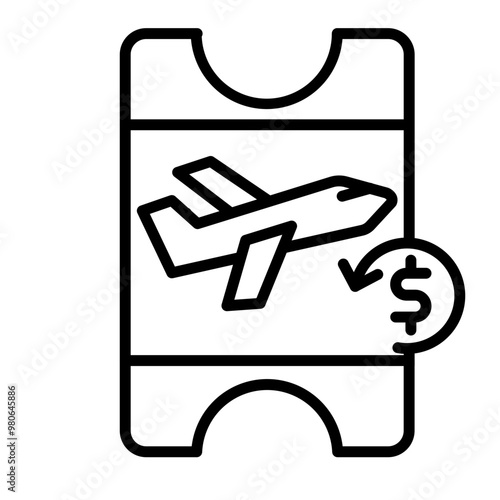 Airfare Reimbursemen icon style