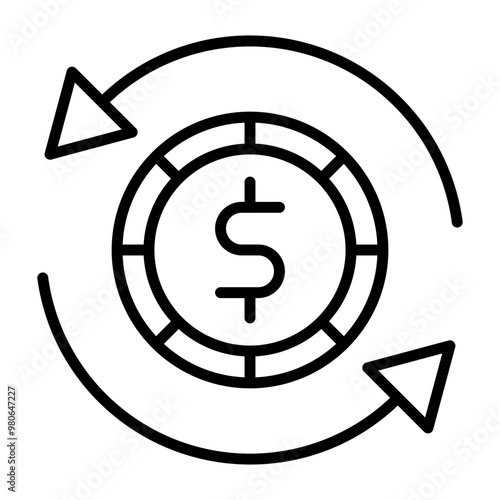 Dollar Exchange icon style