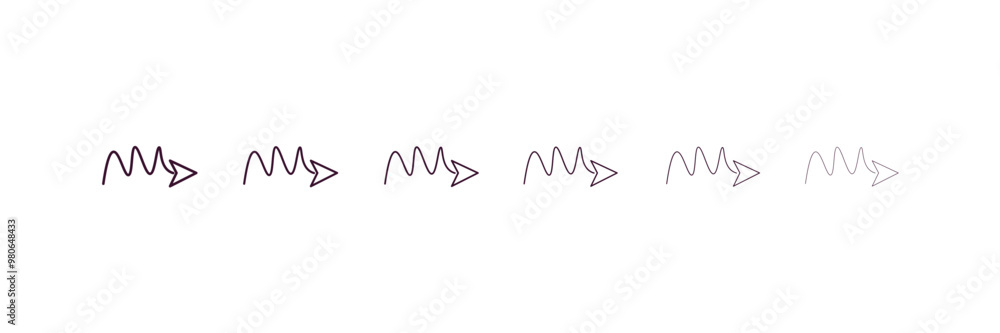 scribble right arrow outline icon. Linear vector from user interface concept. 6 different line style scribble right arrow icon included thin, light, regular, medium, bold, black scribble right arrow outline icon. Linear vector from user interface concept. 6 different line style scribble right arrow icon included thin, light, regular, medium, bold, black