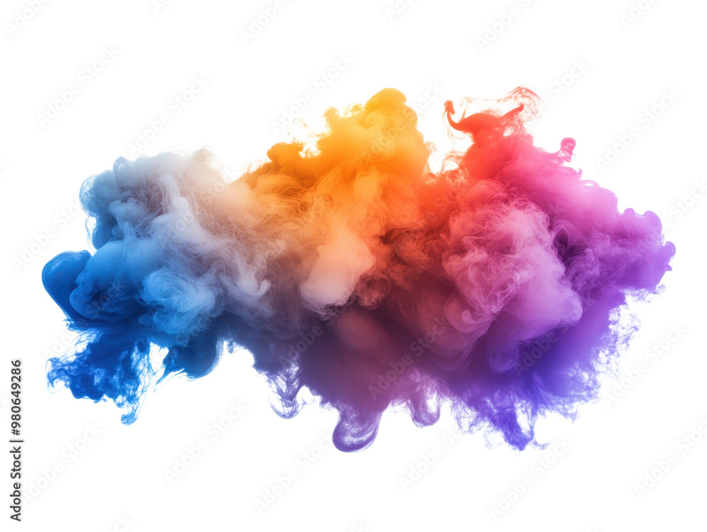 A vibrant cloud of colorful smoke swirling in hues of blue, orange, and purple, ideal for artistic and creative projects. A vibrant cloud of colorful smoke swirling in hues of blue, orange, and purple, ideal for artistic and creative projects.