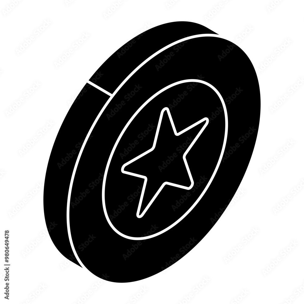 A colored design icon of casino token A colored design icon of casino token