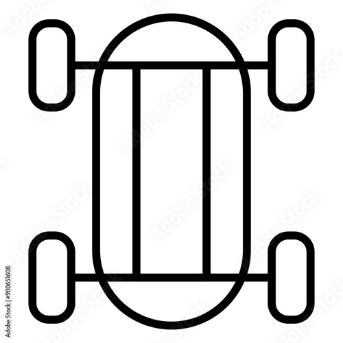 Skateboard icon style