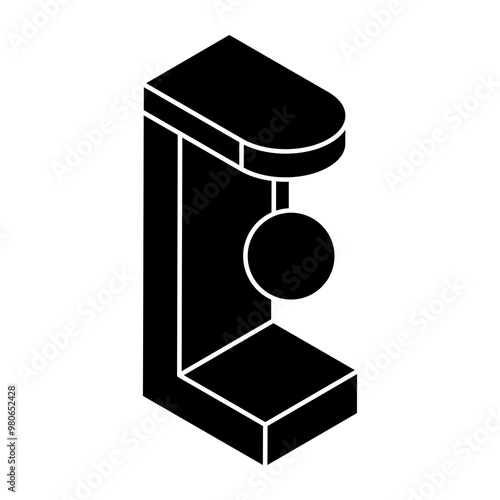 An icon design of arcade punching game 