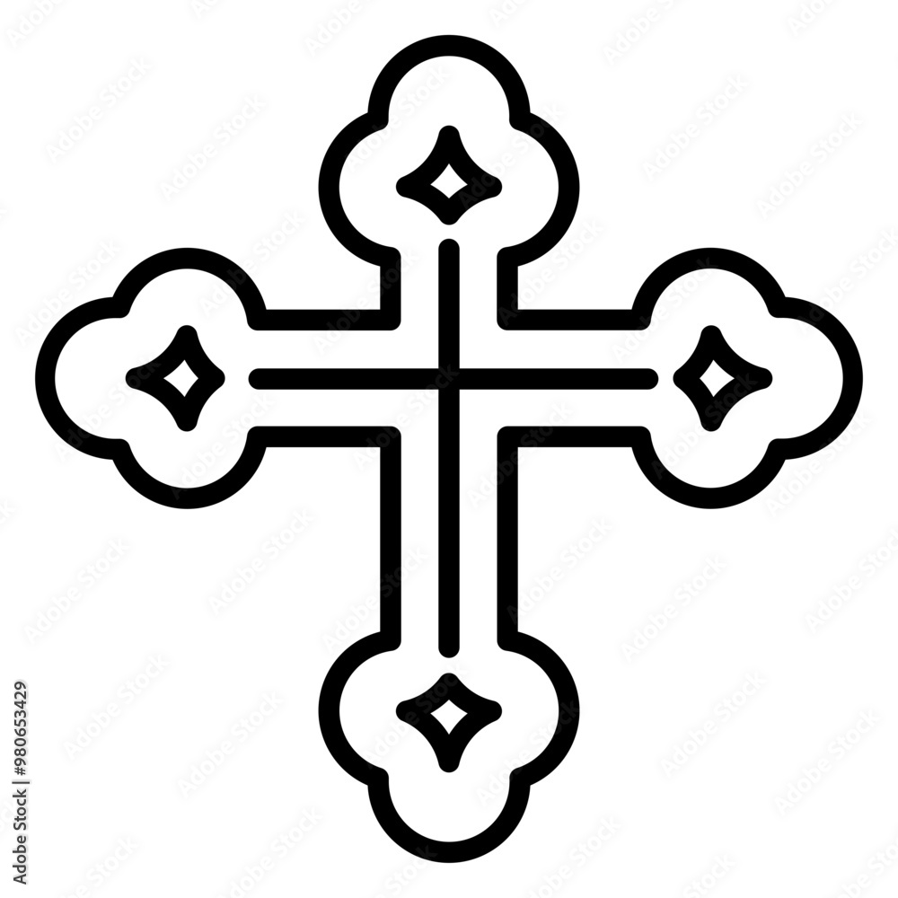 Obraz premium Orthodox Cross icon style