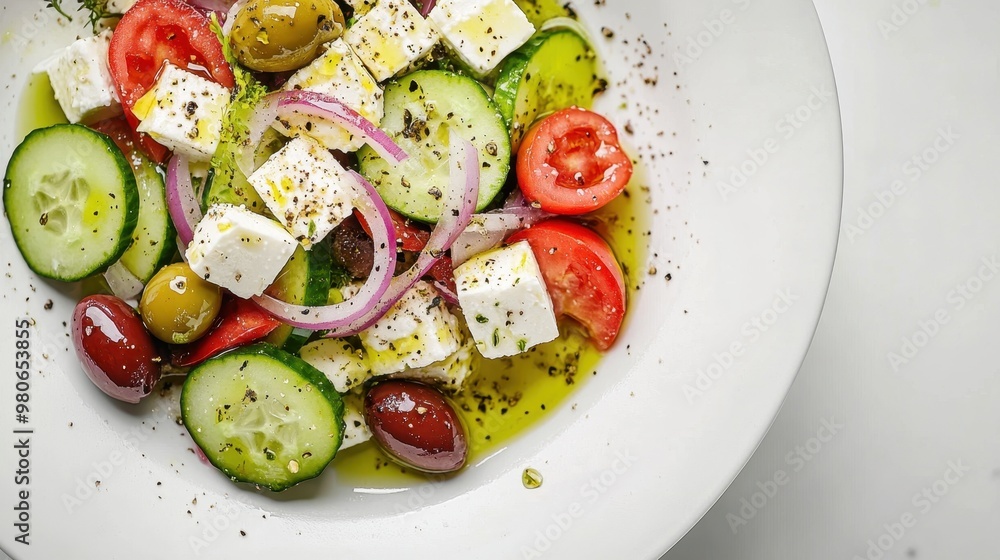 Healthy Greek Salad Recipe – A Fresh Mix of Cucumbers, Tomatoes, Feta Cheese, and Olives with Olive Oil and Herbs – Perfect for a Light Mediterranean Meal Healthy Greek Salad Recipe – A Fresh Mix of Cucumbers, Tomatoes, Feta Cheese, and Olives with Olive Oil and Herbs – Perfect for a Light Mediterranean Meal