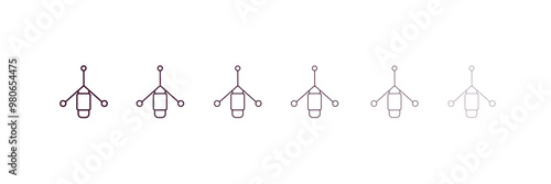 Tableau sur toile anemometer outline icon