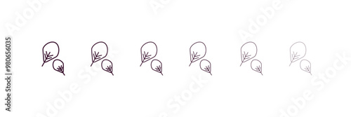 fall outline icon. Linear vector from weather concept. 6 different line style fall icon included thin, light, regular, medium, bold, black