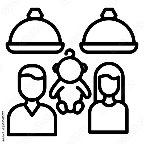 Family Meal icon style