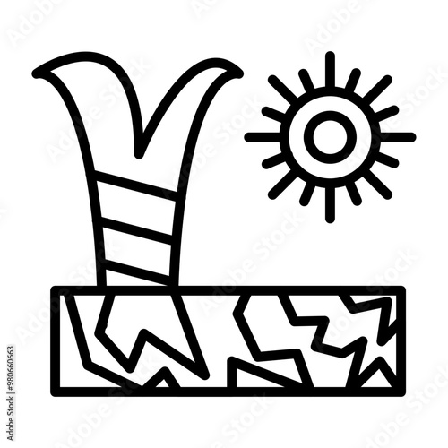 Drought icon style
