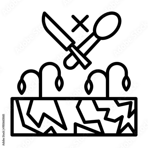Food Scarcity icon style