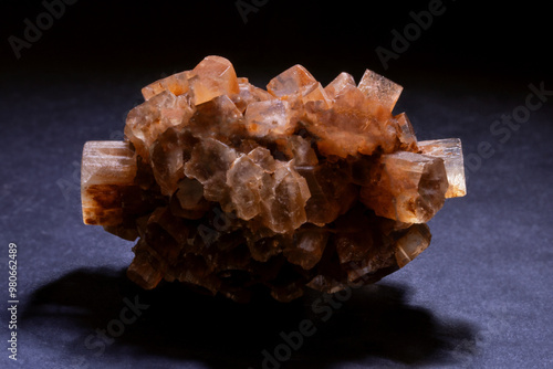 Aragonite mineral specimen with natural crystal formations and intricate patterns. photo