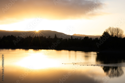 Wallpaper Mural sunrise over the lake Torontodigital.ca